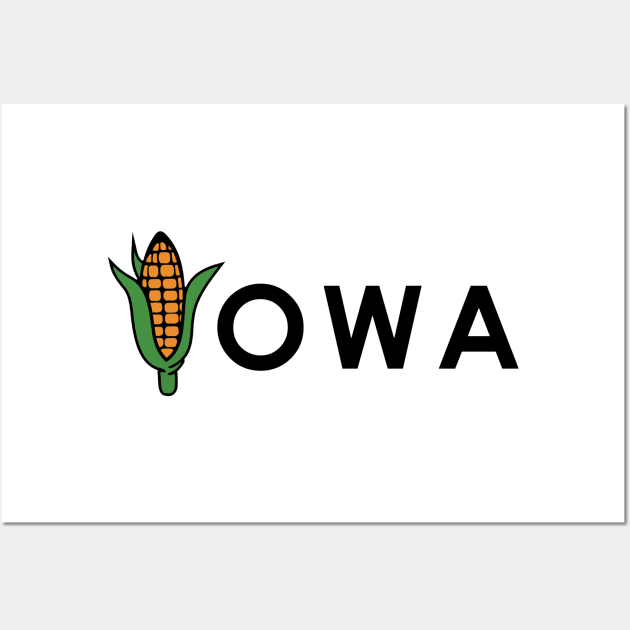 Iowa Corn Text Wall Art by zsonn